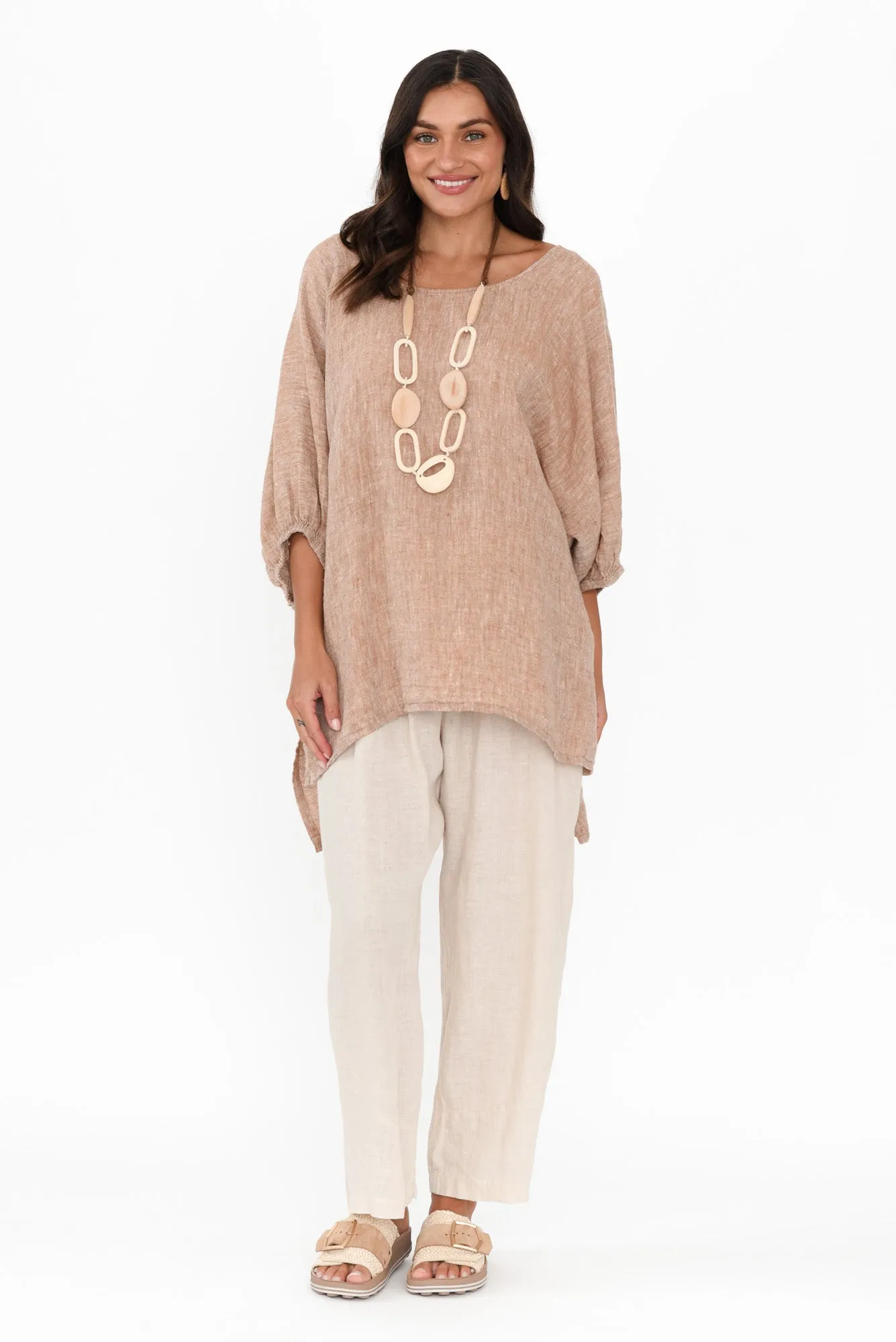 Nassau Rust Linen Top
