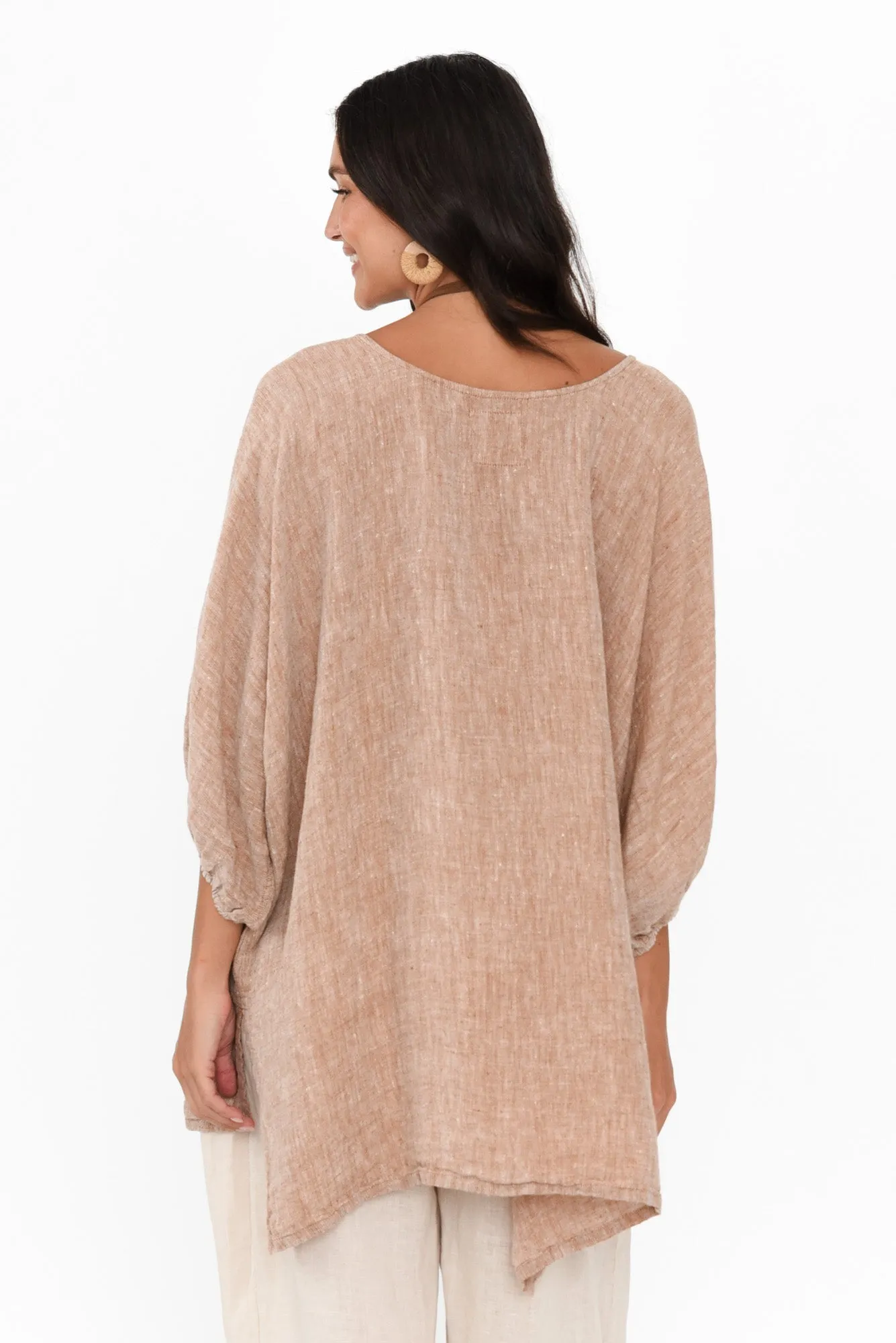 Nassau Rust Linen Top