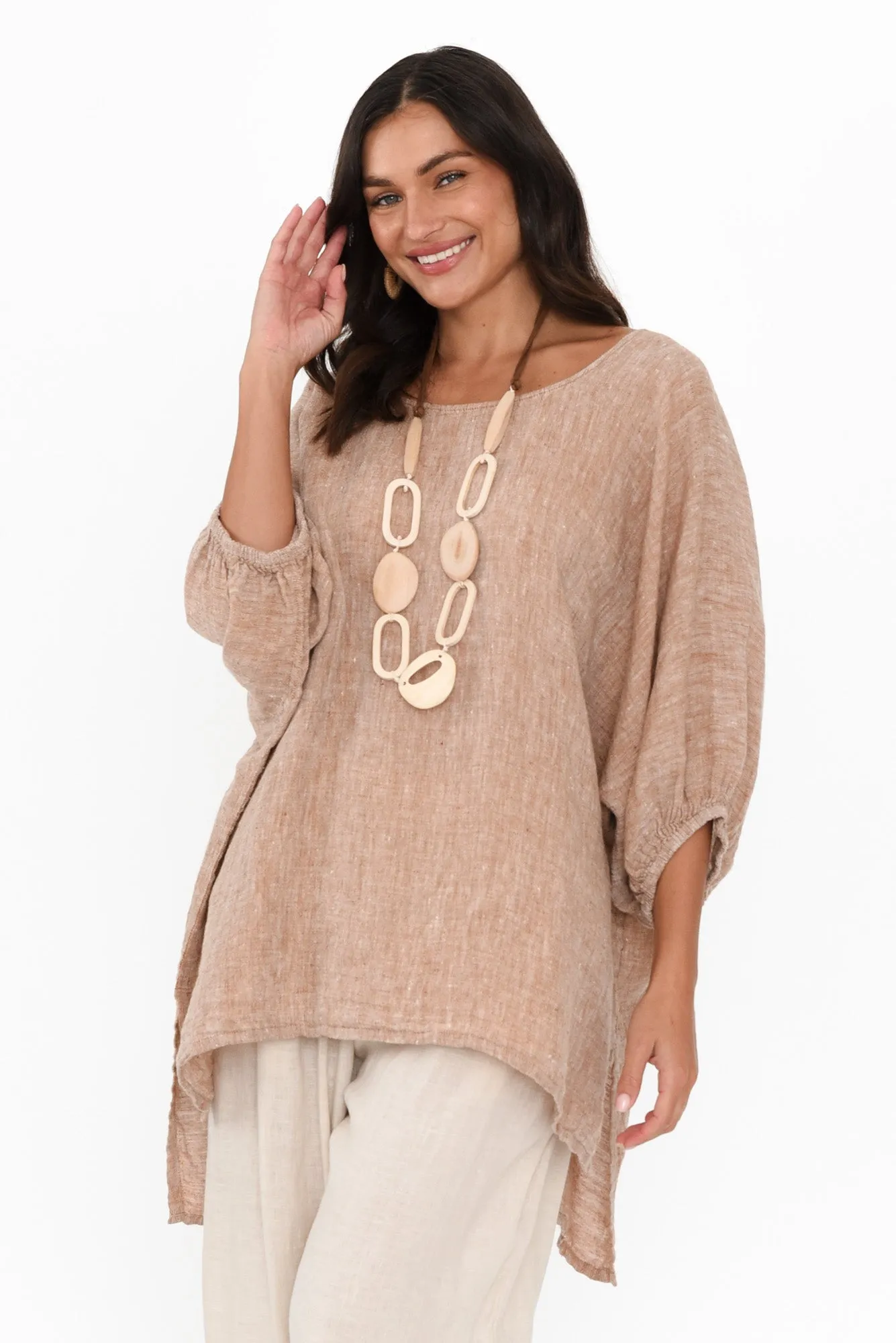Nassau Rust Linen Top
