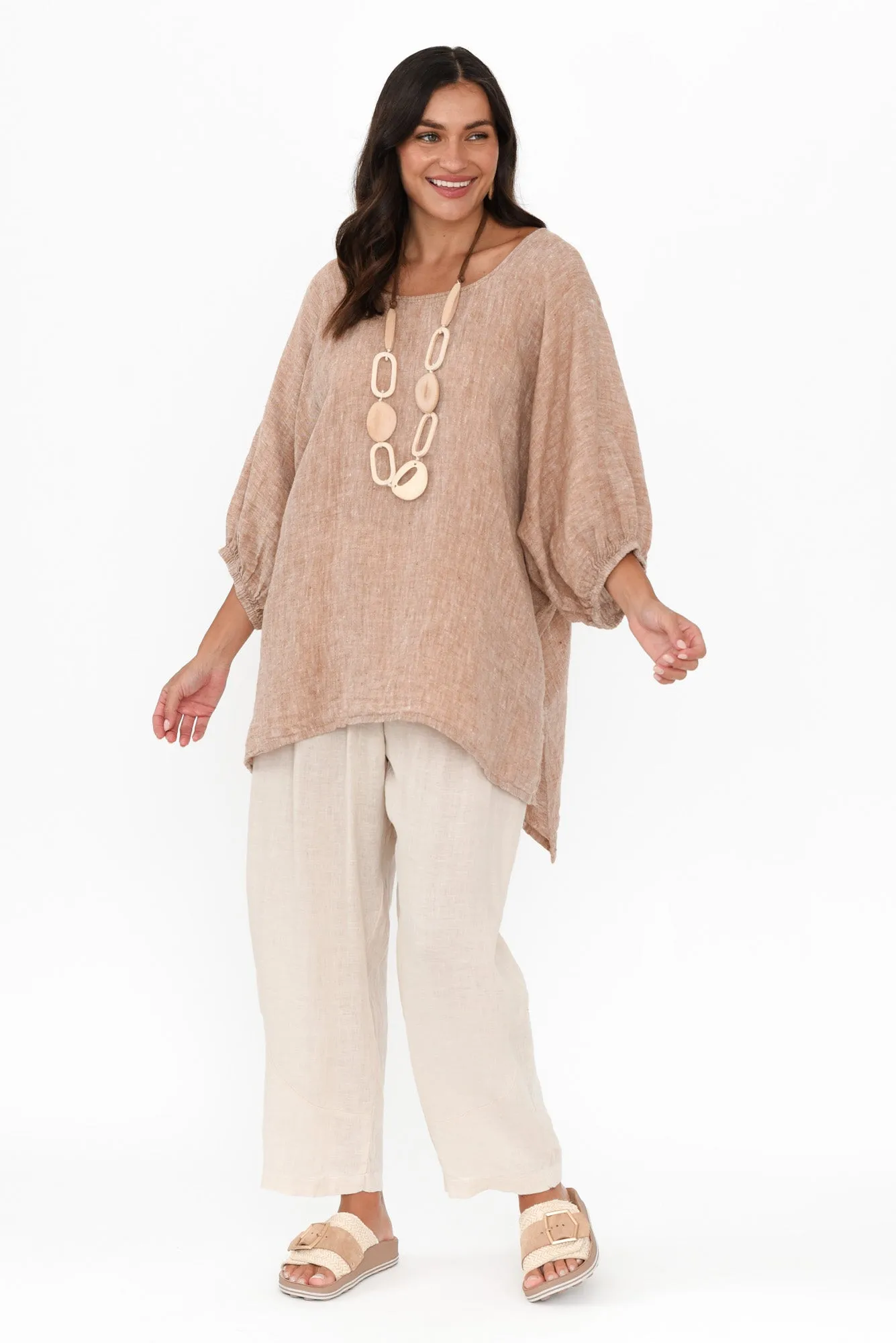 Nassau Rust Linen Top