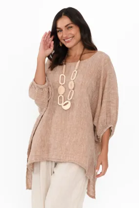 Nassau Rust Linen Top