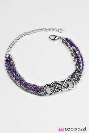 Open Door Jewelry - Colorful Collaboration - Purple Bracelet - Paparazzi Accessories