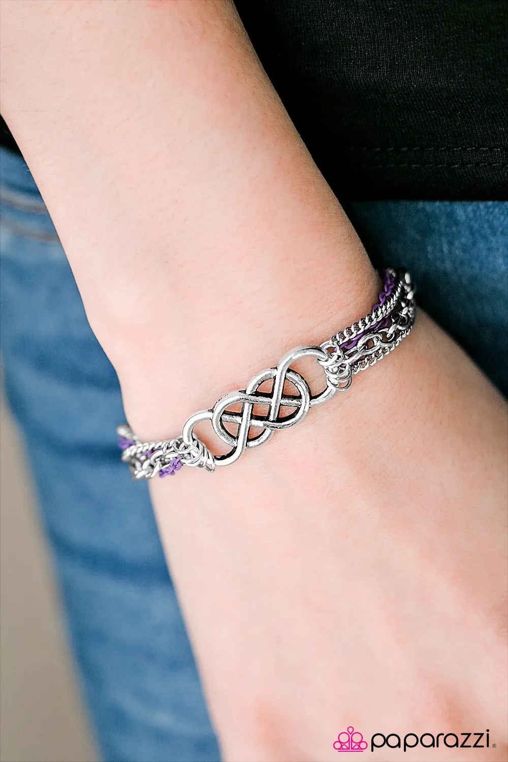 Open Door Jewelry - Colorful Collaboration - Purple Bracelet - Paparazzi Accessories