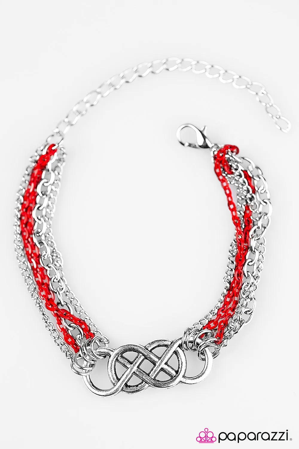 Open Door Jewelry - Colorful Collaboration - Red Bracelet - Paparazzi Accessories