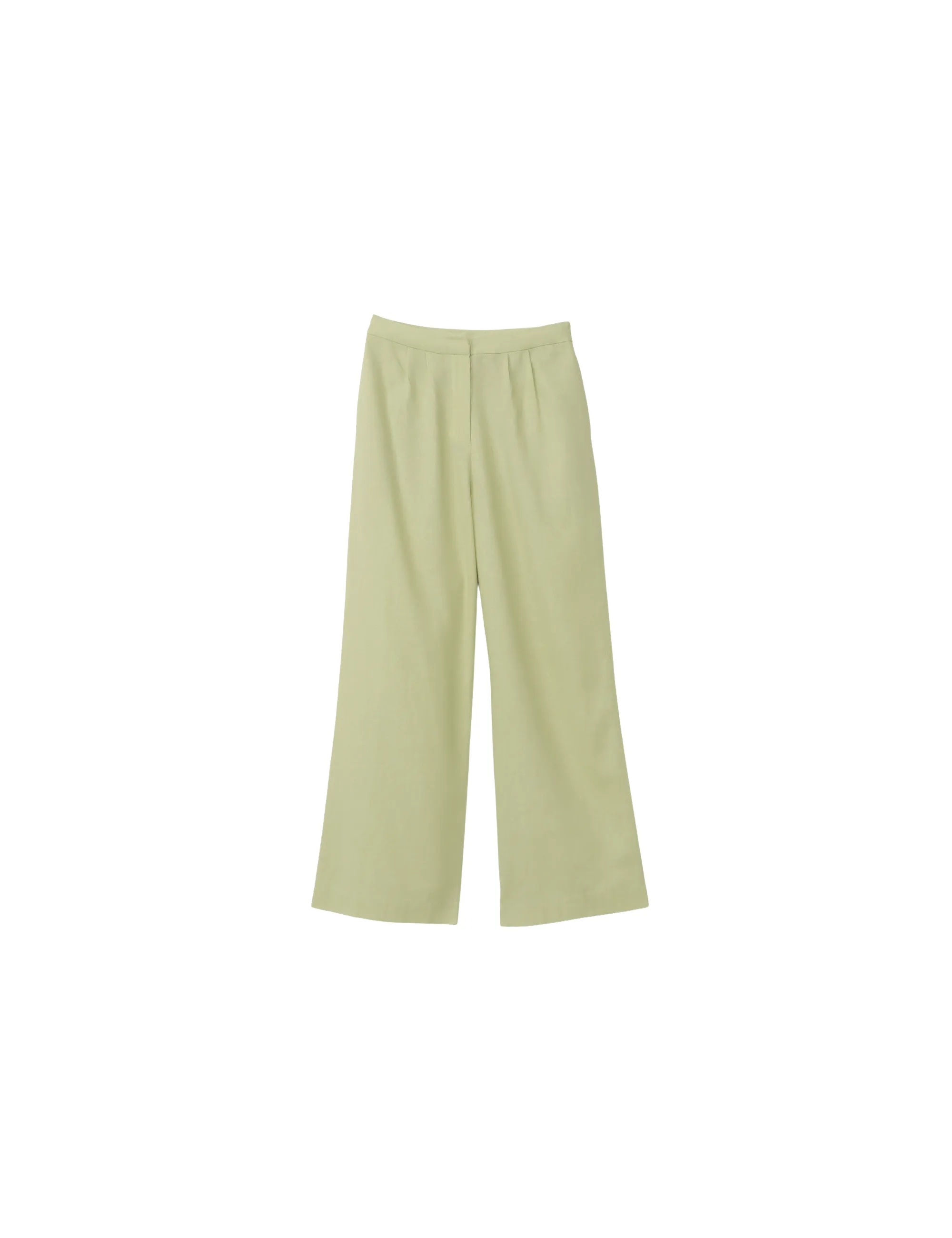 oriental linen straight pants / 若葉(light green)