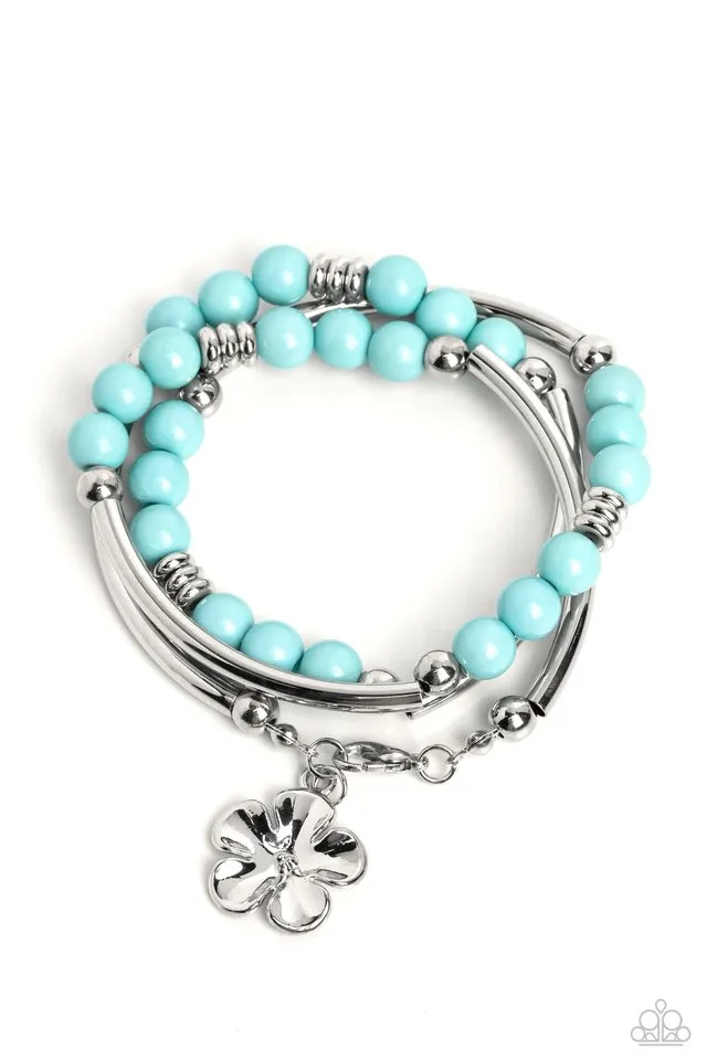 Paparazzi Bracelet ~ Off the WRAP - Blue