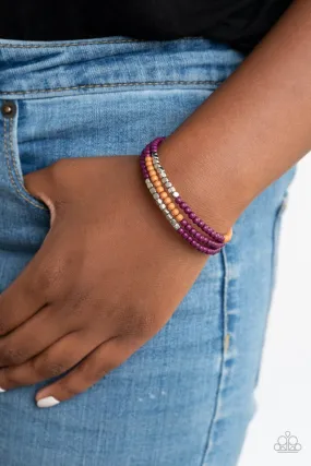 Paparazzi Bracelet ~ Spiral Dive - Purple