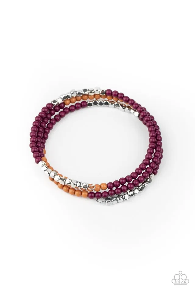 Paparazzi Bracelet ~ Spiral Dive - Purple