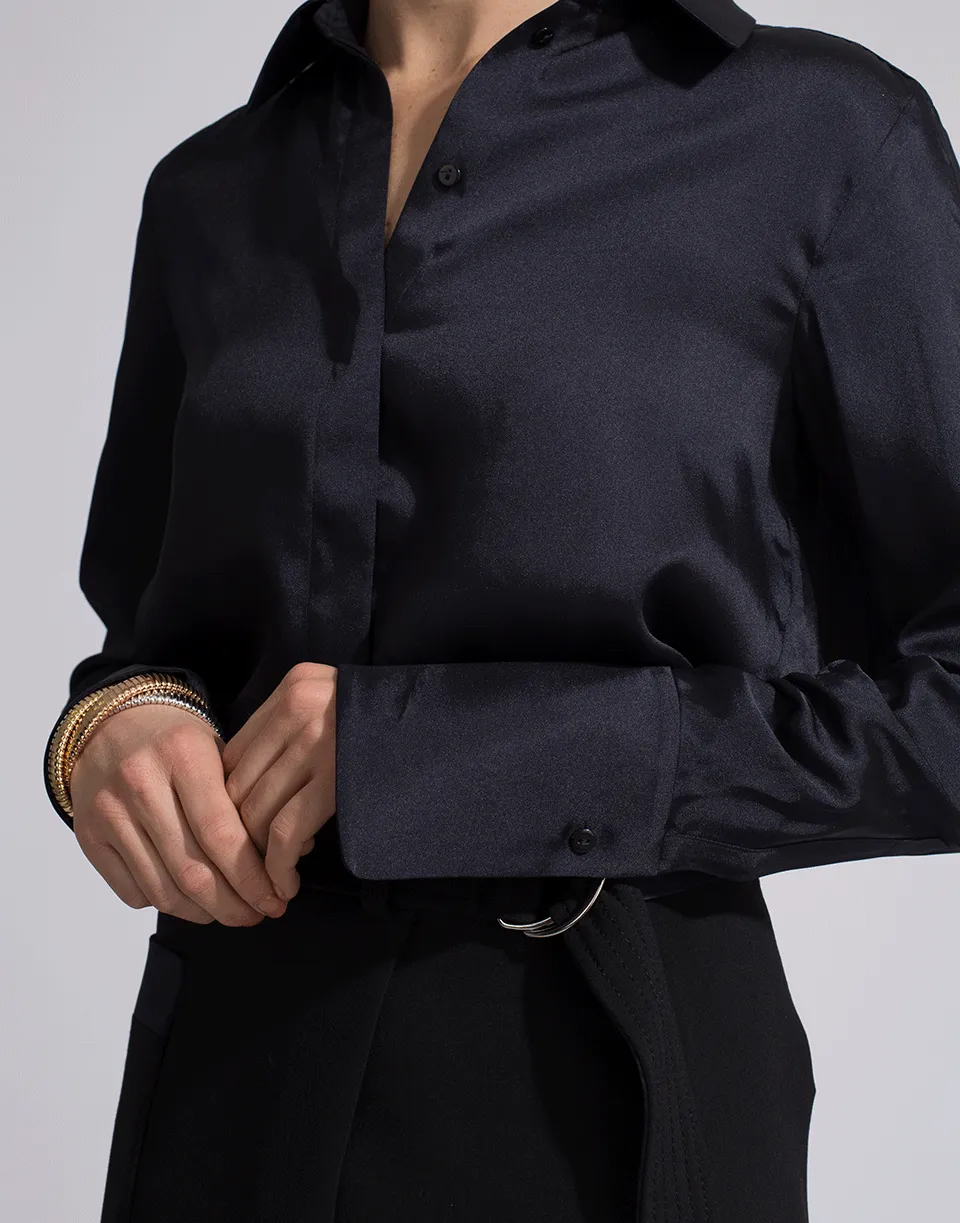 Pleated Front Wrap Skirt