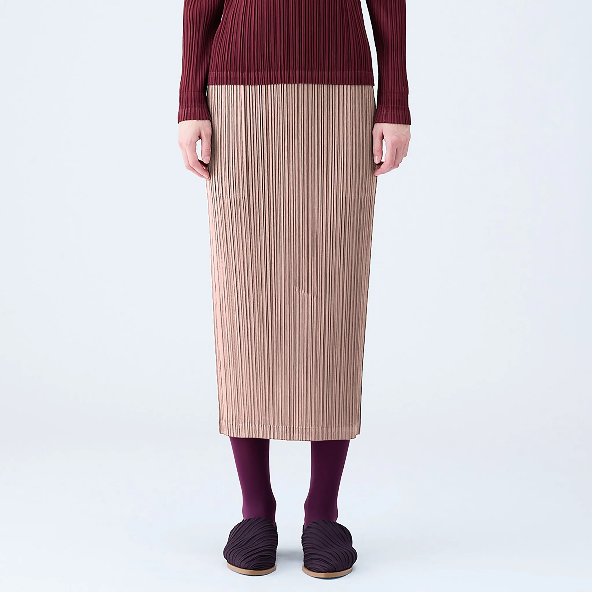 Pleated Skirt - Beige