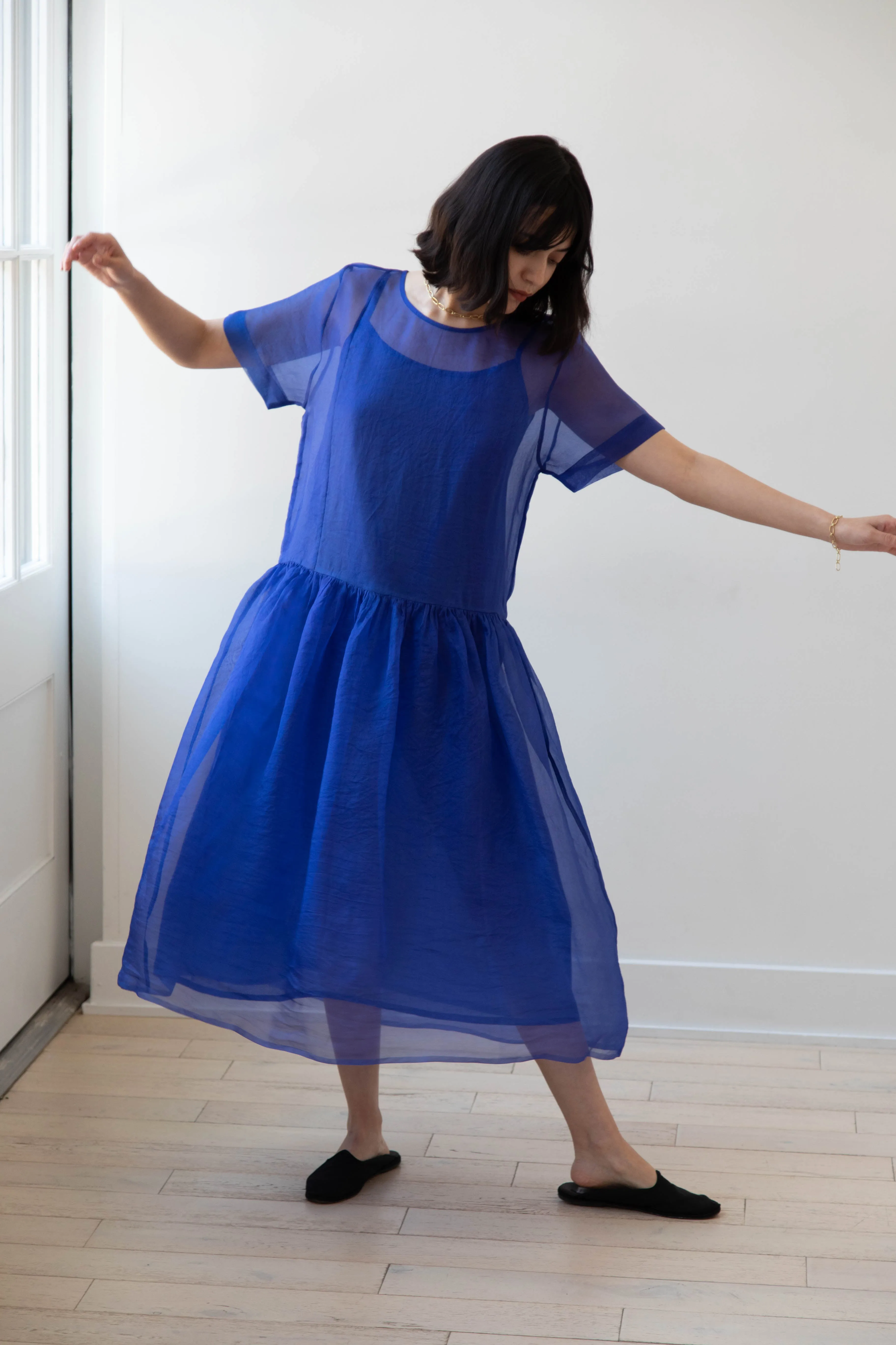 RB by Runaway Bicycle | Silk Organza Coco Dress in Cobalt