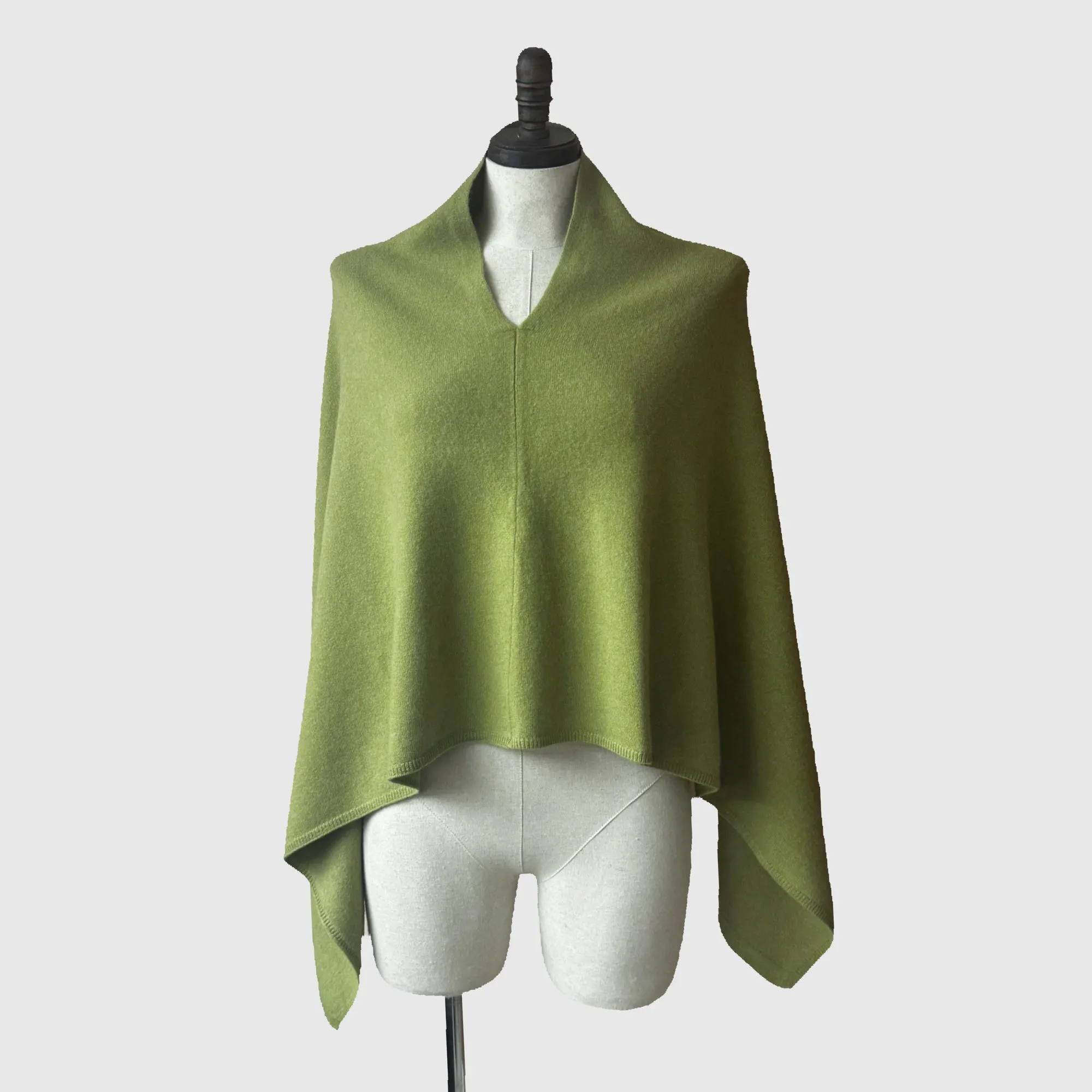 Red Merino Wool Wrap Poncho | 16 Colors