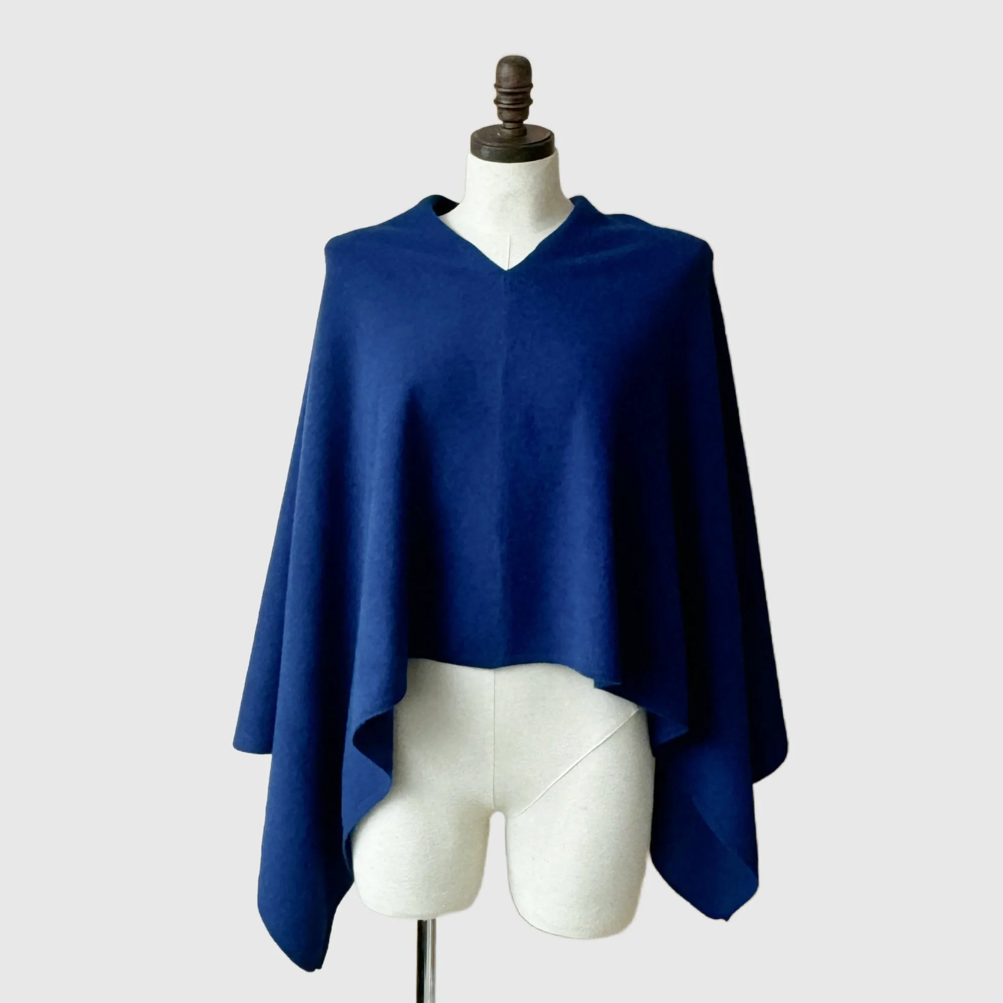 Red Merino Wool Wrap Poncho | 16 Colors
