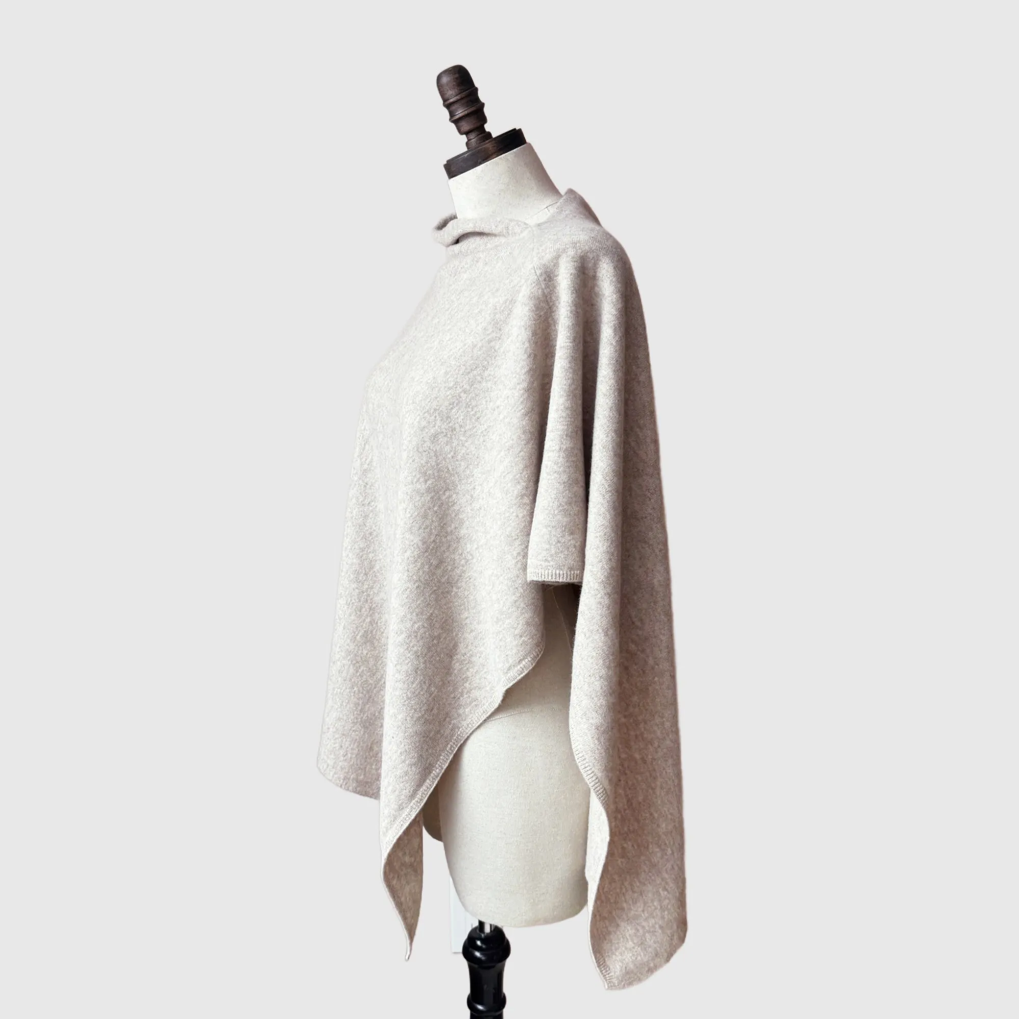 Red Merino Wool Wrap Poncho | 16 Colors