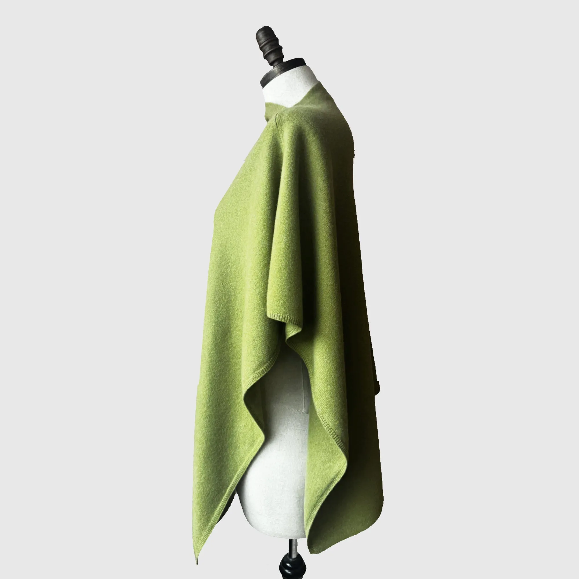Red Merino Wool Wrap Poncho | 16 Colors