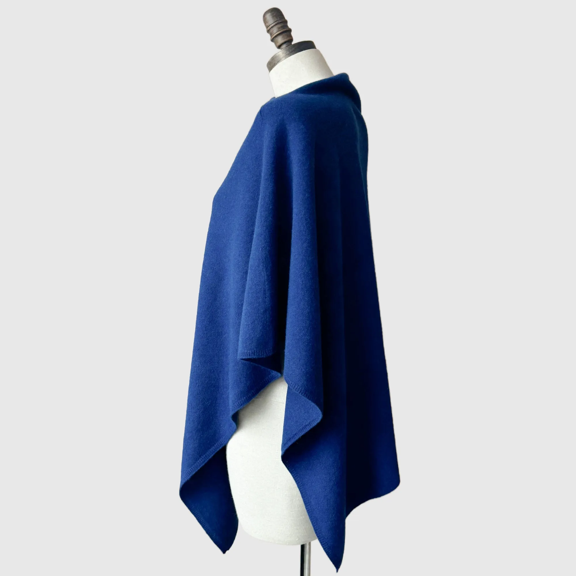Red Merino Wool Wrap Poncho | 16 Colors
