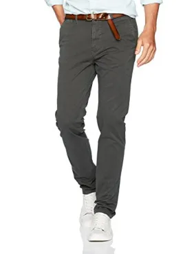 Scotch & Soda Men's Stuart-Garment Dyed Chinos, Charcoal, 34