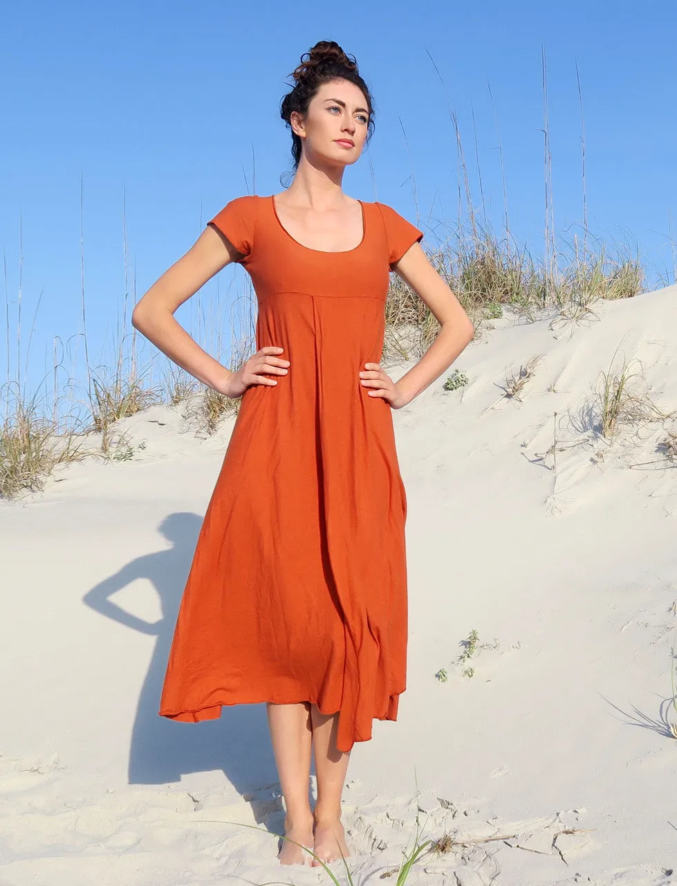 Slip Eclipse Faux Wrap Below Knee Dress