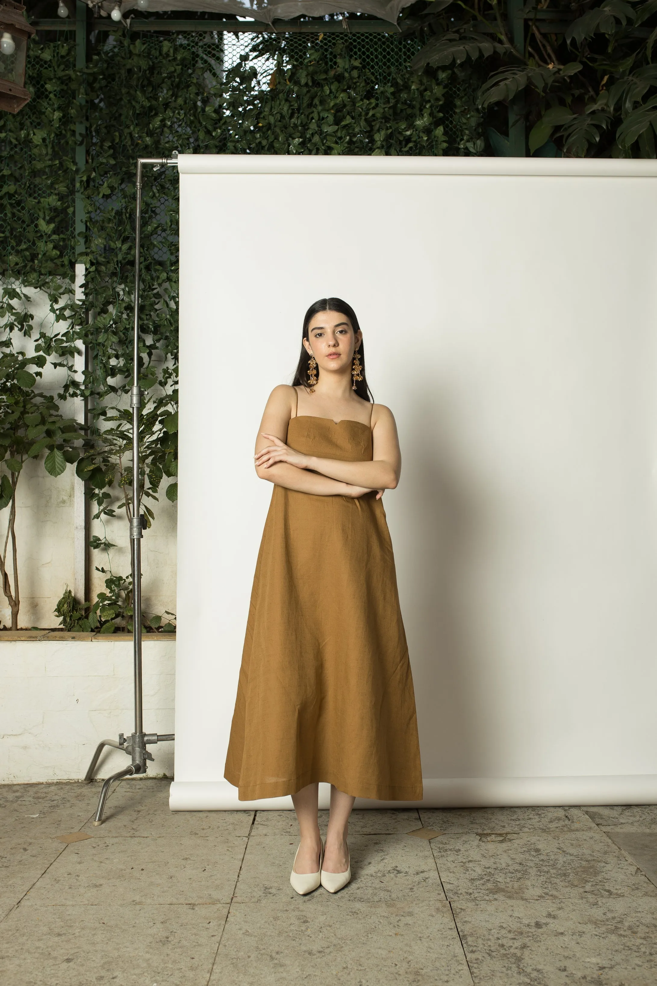 Yellow Sleeveless Slip Dress