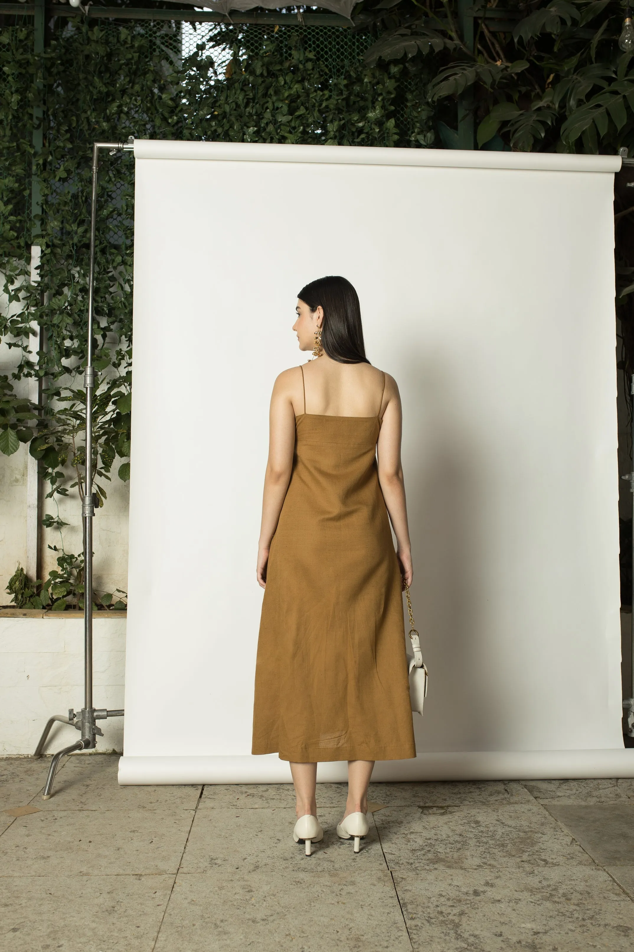 Yellow Sleeveless Slip Dress