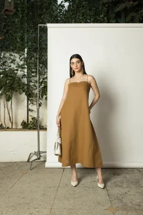 Yellow Sleeveless Slip Dress