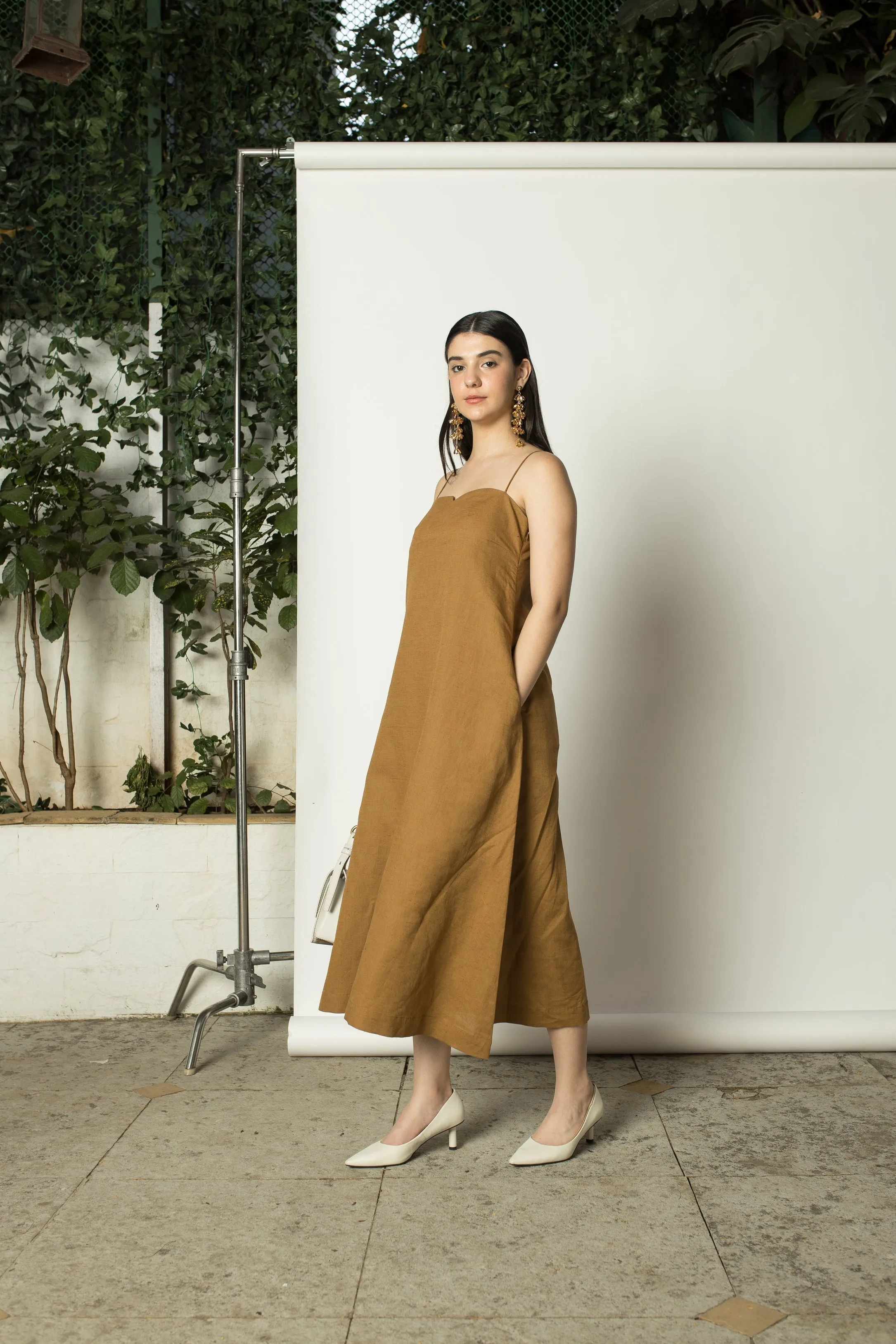 Yellow Sleeveless Slip Dress